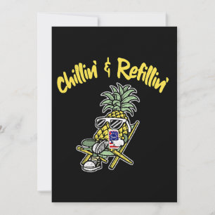Convites Abacaxi Chillin Refillin Enmelho Engraçado