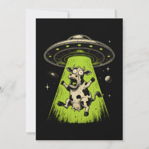 Convites Abdução de Vaca Alienígena Weirdcore Surreal