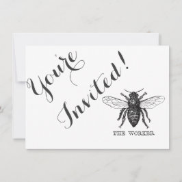 Convites Abeja Trabalhadora Mel Abelha Preta