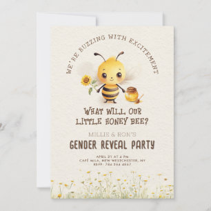 Convites Abejas Bombom Menino ou Menina Festa de Revelação