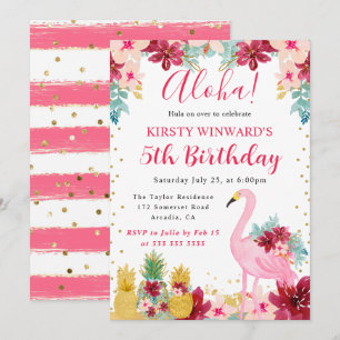 Convites Abejas Rosa e Dourado & Festa de Aniversário Infan