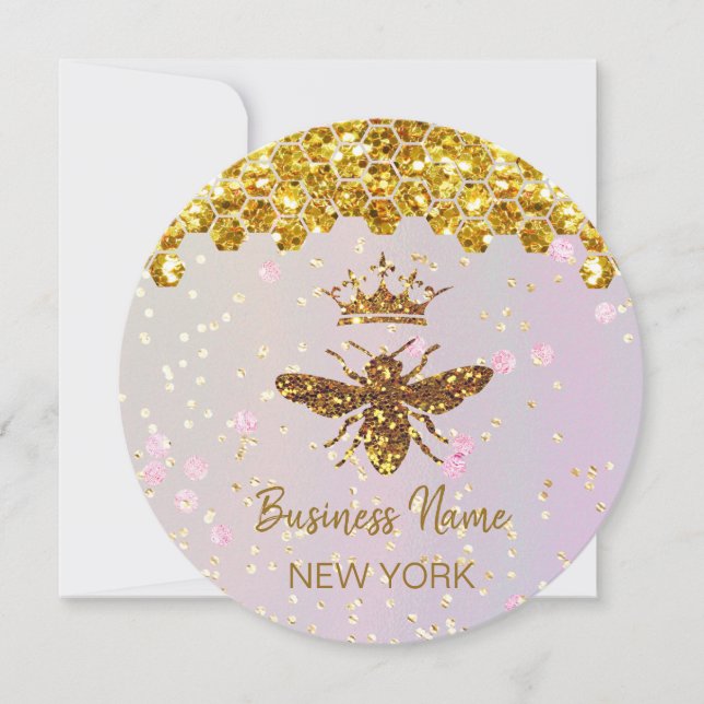 Convites abelha reluzente simulada (Frente)