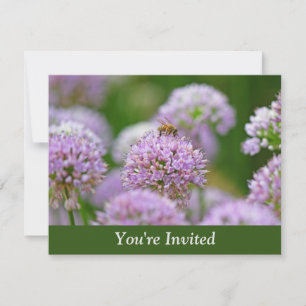 Convites Abelhas felizes com a Surpresa da Flor do Allium R