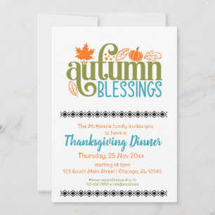 Convites Abençoações do outono