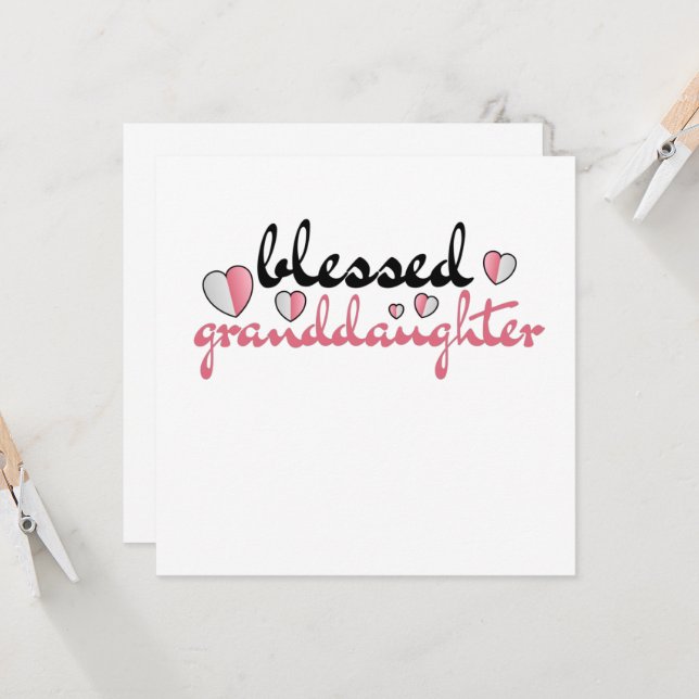 Convites Abençoada neta de meus adoráveis avós (Frente/Verso In Situ)