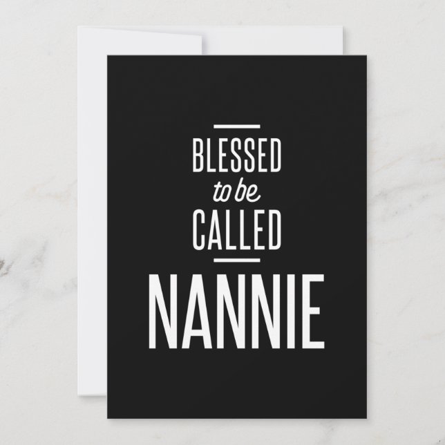 Convites Abençoado Seja Chamado Nannie (Frente)