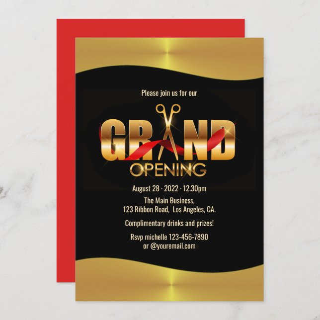 Convites Abertura da Loja (Frente/Verso)