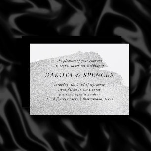 Convites Abertura da Onyx Black Charmala Watercolor Weddi