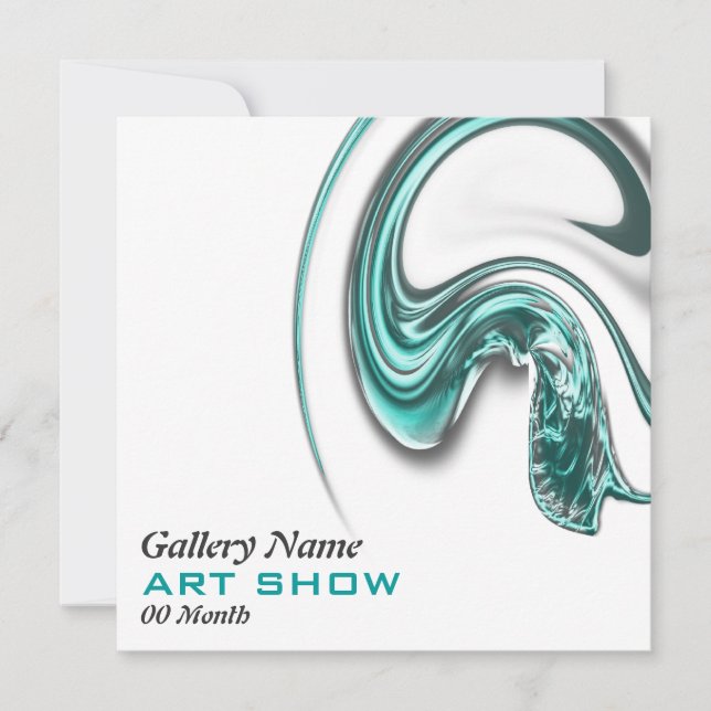 Convites Abertura de joias de espetáculos de arte lançament (Frente)