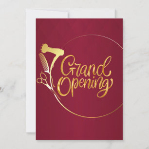 Convites Abertura do Burgundy Wine & Golden Beauty Salon
