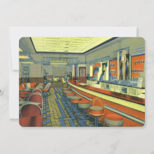 Convites Abertura suave de lanchonete ou restaurante retrô