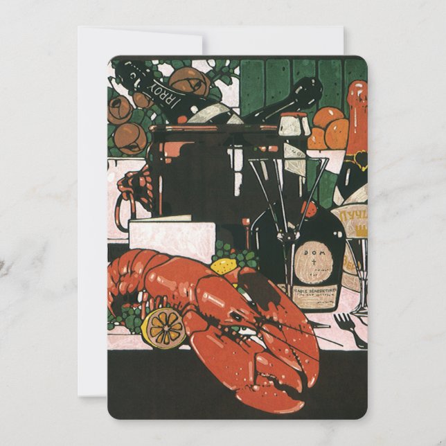 Convites Abertura Suave Restaurante Vintage Elegante (Frente)