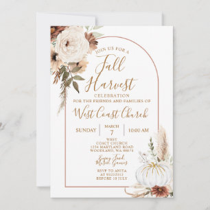 Convites Abóbora de colheita de outono Boho, Comunidade de 