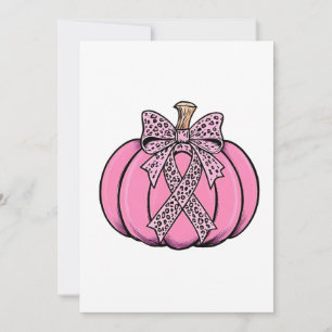 Convites Abóbora de Face de Fita Rosa de Halloween Câncer d