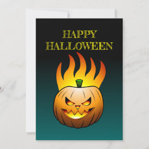 Convites Abóbora de Halloween Jack-o-lantern