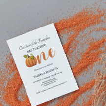 Abóbora de outono Gêmeos primeira festa de anivers