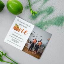 Abóbora de outono Gêmeos primeira festa de anivers