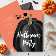 Abóbora de Script Laranja Fofa Festa de Halloween