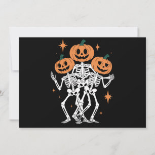 Convites Abóbora Esqueleto Abóbora de Halloween Temporada A