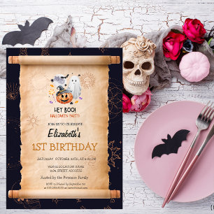 Convites Abóbora Fantasma Halloween Místico Aniversário