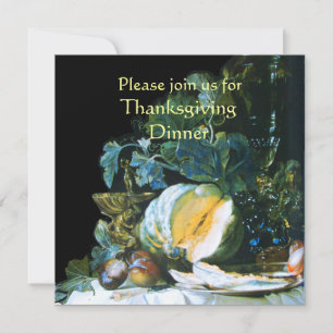 Convites ABÓBORA, FRUTAS E VIDROS Jantar de Ação de Graças