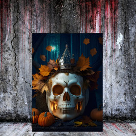 Convites abóbora-gótica vintage e cabeça-seca-alloween