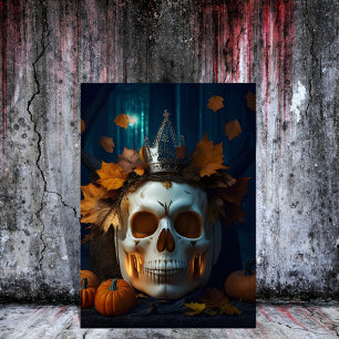 Convites abóbora-gótica vintage e cabeça-seca-alloween