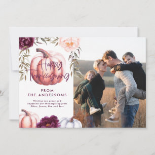 Convites abóbora outono roxo ação de graças foto