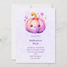 Abóbora Pastel Adorável de Halloween