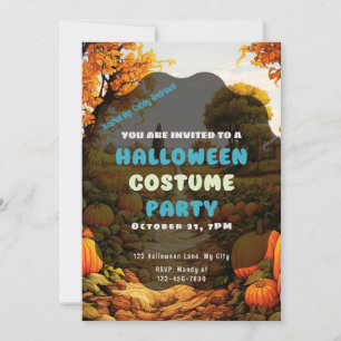 Convites Abóbora Pumpkin Pall Trees Sai do Outono