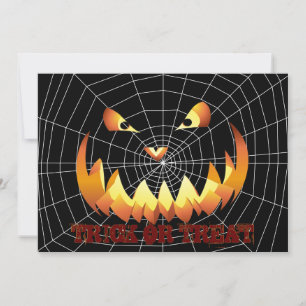Convites Abóbora Rosto 4 para o Halloween