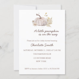 Convites abóbora rústica com aquarela