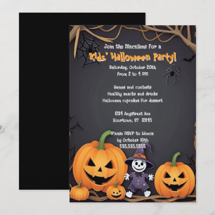 Convites Abóboras Fofas e Festa de Halloween do Espantalhoz