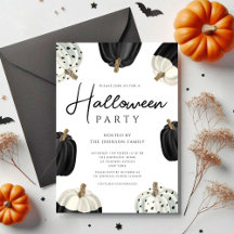 Abóboras Pretas E Brancas Fofas Halloween