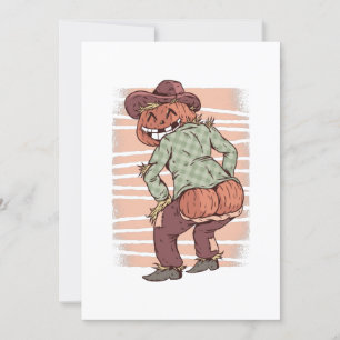 Convites abobrinha de halloween fazendo twerk espantalho pi