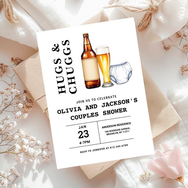 Convites Abraços e porcas Abelhas Fraldas Chá de fraldas Ca (Criador carregado)