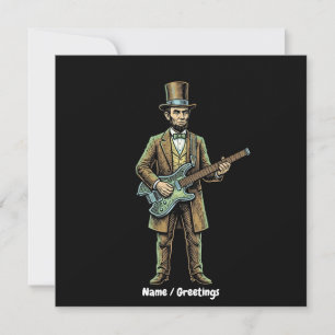 Convites Abraham Lincoln Cabeça de Guitarra Sem Cabeça em M
