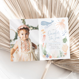 Convites Abre a foto do primeiro aniversario do mar