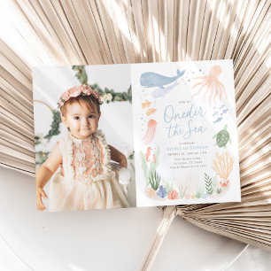 Convites Abre a foto do primeiro aniversario do mar