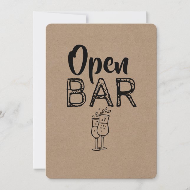 Convites Abrir Bar | PADRINHO DE CASAMENTO | A melhor propo (Frente)