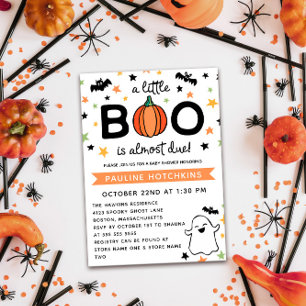 Convites Absorver Um Pequeno Chá de fraldas De Halloween B