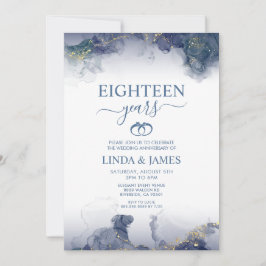 Convites Abstract Alcohol Ink Stain Wedding Anniversary 