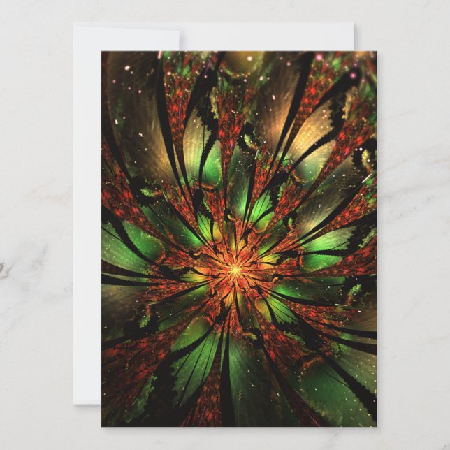 Convites Abstract fractal flower design.  (Frente)