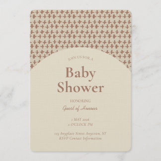 Convites Abstract + Geometric Gender Neutral Brown Beige