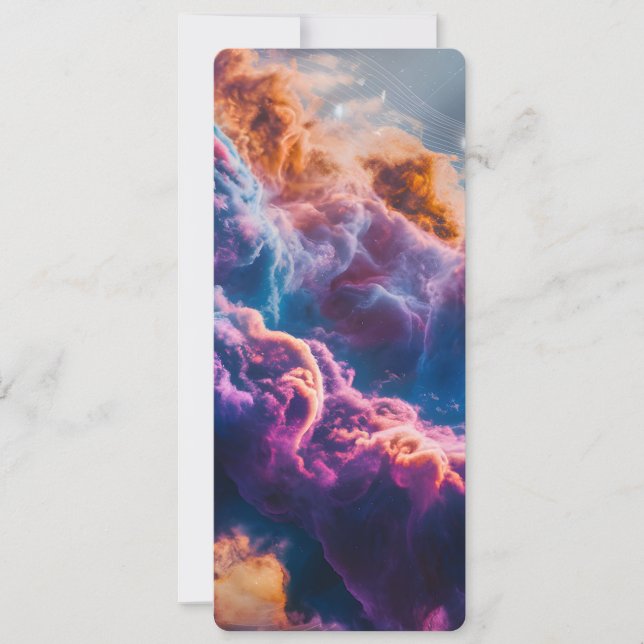 Convites Abstract Space Nebula Art - Colorful Cosmic (Frente)