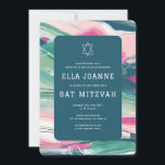 Convites Abstrato Art Star de David Custom Bar Bat Mitzvah<br><div class="desc">Cartão perfeito para anunciar um morcego mitzvah, bar mitzvah ou outra celebração judaica! Mão fez abstrato de arte para você na frente e atrás! TOTALMENTE PERSONALIZÁVEL! Clique em "Personalizar" acima para editar o texto. Clique em "editar usando a ferramenta design" para ajustar as fontes, as cores e os posicionamentos e...</div>
