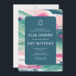 Convites Abstrato Art Star de David Custom Bar Bat Mitzvah<br><div class="desc">Cartão perfeito para anunciar um morcego mitzvah, bar mitzvah ou outra celebração judaica! Mão fez abstrato de arte para você na frente e atrás! TOTALMENTE PERSONALIZÁVEL! Clique em "Personalizar" acima para editar o texto. Clique em "editar usando a ferramenta design" para ajustar as fontes, as cores e os posicionamentos e...</div>