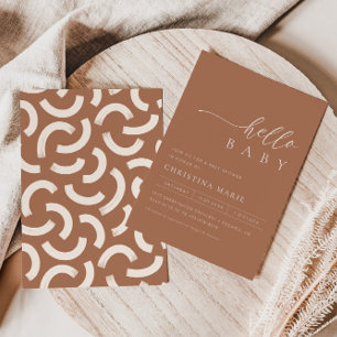 Convites Abstrato Boho Chá de fraldas neutro de gênero