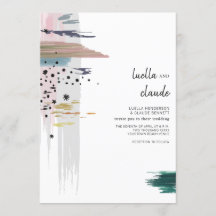 Abstrato Brushstrokes Modern Wedding