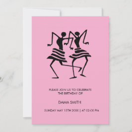 Convites Abstrato, Celebração de Dançarinos Aniversário